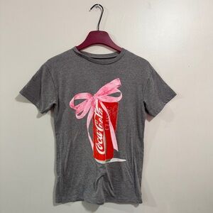 Coca Cola Graphic TShirt with bow 
Woman’s Size Medium